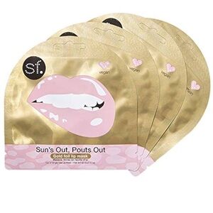 Sun’s Out, Pouts Out Gold Foil Lip Masks- 4pcs